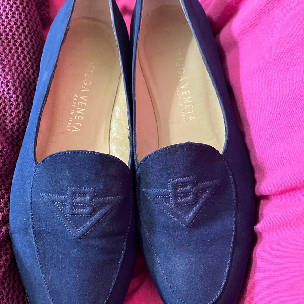 Bottega Veneta Navy Women's Flats